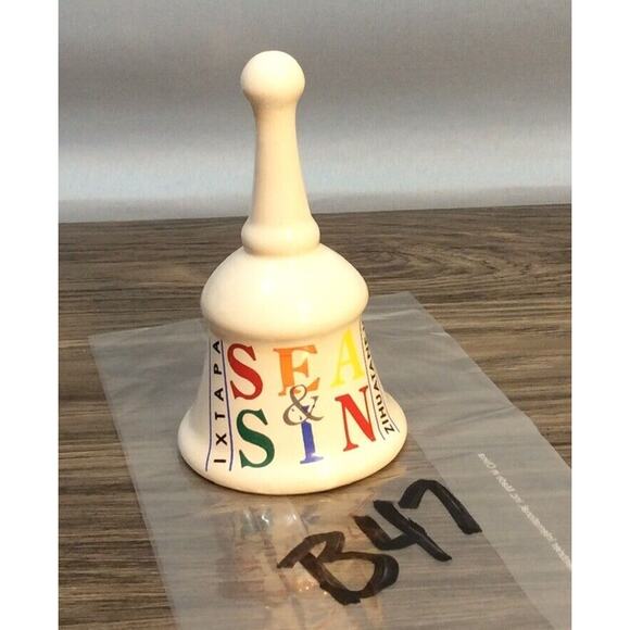 Ixtapa Sea & Sin Mexico Souvenir Bell Colorful Fun Collectible 5” - Picture 7 of 7